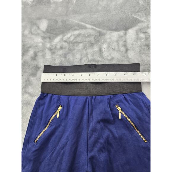 NEW True Love USA High Waist Slim Fit Zipper Hem Pants Size M Blue Black Stretch - Picture 9 of 13